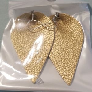 Faux leather earrings